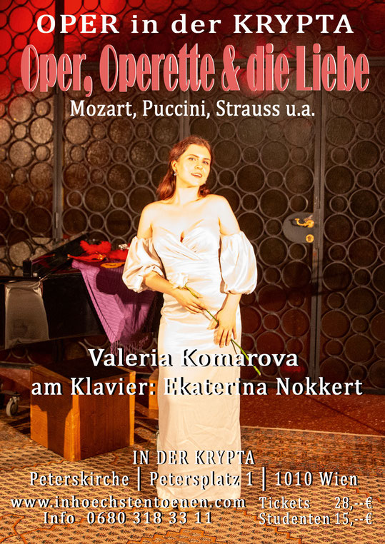 Liebesgeschichten Arien aus Oper & Operette Valeria Komarova & Ekaterina Nokkert  in der KRYPTA