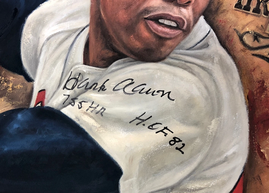 Ritratto di Hank Aaron (opera dell'artista Justyn Farano)