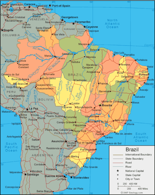 Map of Brasil