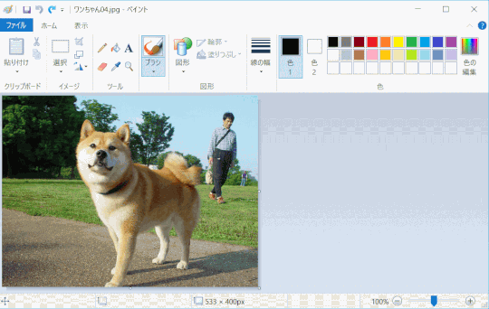 jdgPA7_01:切り取る画像をペイントで開く