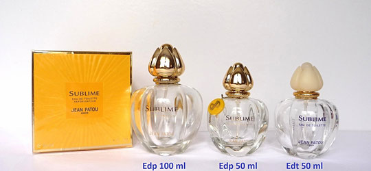 SUBLIME - VAPORISATEURS EAU DE PARFUM ET EAU DE TOILETTE : VOIR LES CONTENANCES SUR LA PHOTO