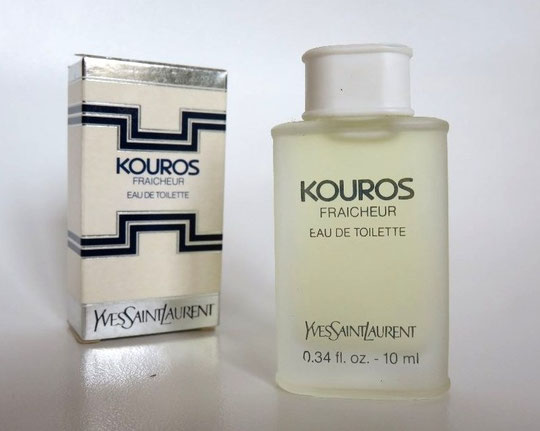 KOUROS FRAÎCHEUR - EAU DE TOILETTE 10 ML : FLACON EN VERRE DEPOLI, BOÎTE BLANCHE