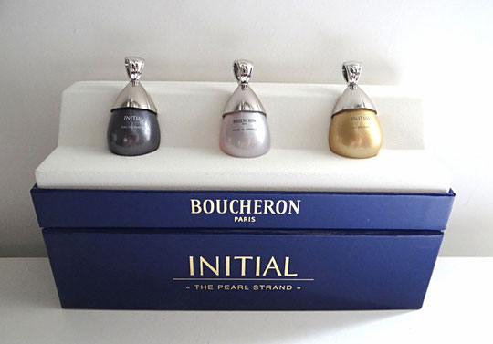 INITIAL - COFFRET DE 3 MINIATURES EN FORME DE PERLES "LE RANG DE PERLES"
