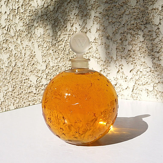WORTH - JE REVIENS,  GROS FLACON BOULE ETOILE - CONTENANCE 350 ML - CREATION LALIQUE