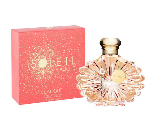 2019 - LALIQUE : SOLEIL FLACON VAPORISATEUR EAU DE PARFUM  100 ML. LE COL DU FLACON EST ORNE D'UN BRACELET A PORTER