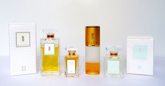 DIVINE PARFUMS - PLUSIEURS FLACONS DONT DIVINE EAU DE PARFUM, DIVINE EXTRAIT PARFUM, VAPORISATEUR DE SAC DIVINE & EAU DIVINE