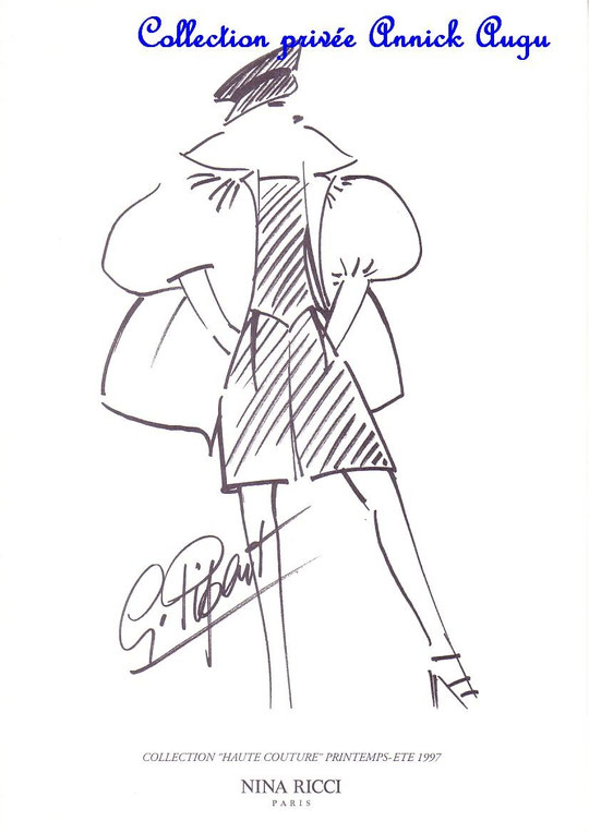 CROQUIS DU STYLISTE GERARD PIPART