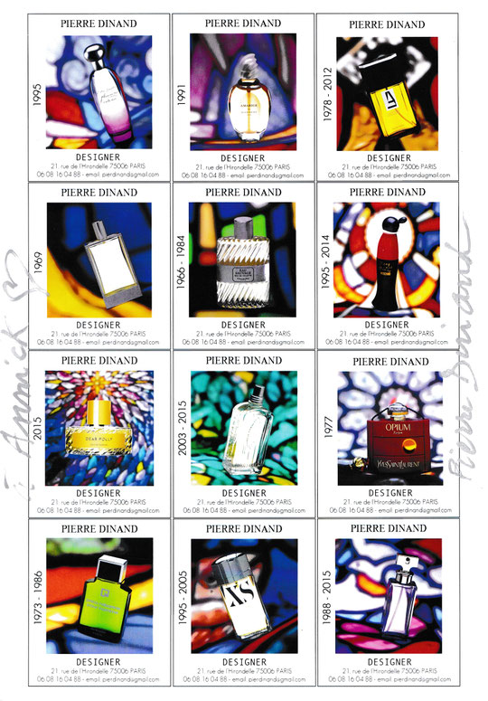 QUELQUES FLACONS CREES PAR MR PIERRE DINAND - POSTER DEDICACE A MON NOM