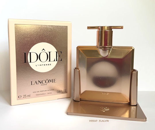 2020 - IDÔLE L'INTENSE : EAU DE PARFUM INTENSE 25 ML : VERSO DU FLACON METALLISE