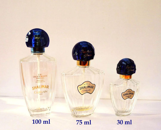 SHALIMAR - 3 FLACONS VAPORISATEURS, DONT L'EAU DEODORANTE - LES CONTENANCES SONT INDIQUEES SUR LA PHOTO