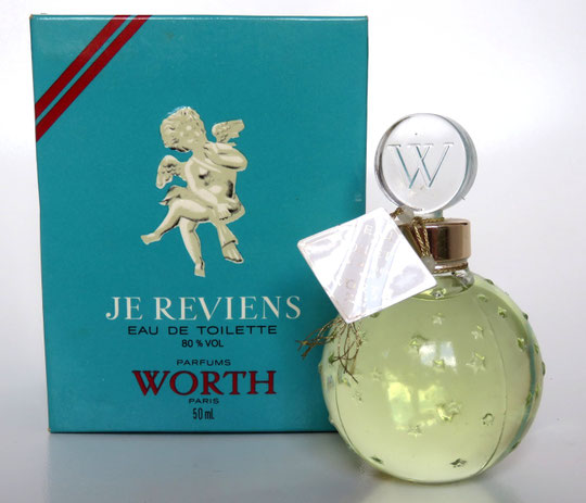 WORTH - JE REVIENS : EAU DE TOILETTE 50 ML : FLACON BOULE ETOILEE - CREATION LALIQUE