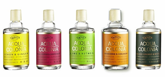 4711 - ACQUA COLONIA : LES 5 MINIATURES FAISANT PARTIE DU COFFRET CI-DESSUS