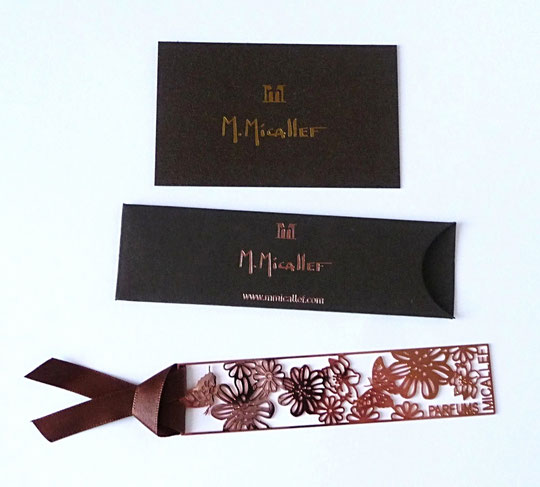 CADEAU DE BIENVENUE LORS DE LA PREMIERE COMMANDE : MARQUE-PAGE M. MICALLEF