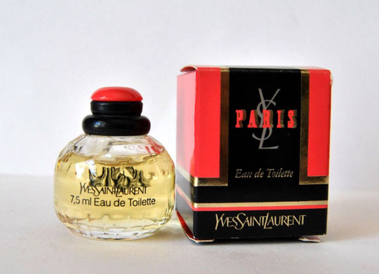PARIS - EAU DE TOILETTE 7,5 ML - AVEC BOUCHON NOIR ET CORAIL EN PLASTIQUE