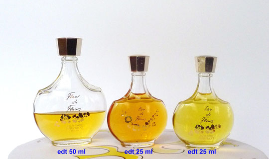 FLEUR DE FLEUS & EAU DE FLEURS : 3 FLACONS AMPHORE EAU DE TOILETTE - LALIQUE