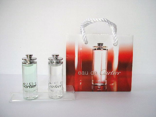 EAU DE CARTIER - DUO DE MINIATURES DANS POCHETTE A ANSES