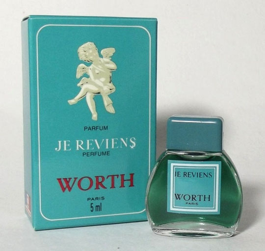 JE REVIENS - MINIATURE PARFUM 5 ML : FLACON RECENT, BOUCHON PLASTIQUE VERT