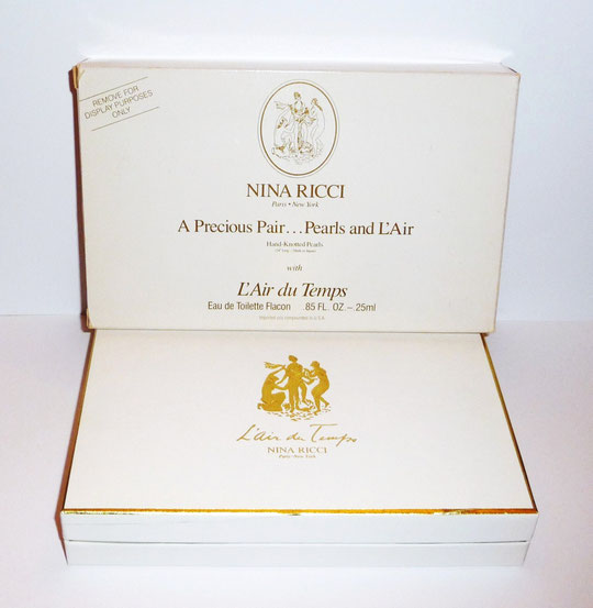 COFFRET L'AIR DU TEMPS - U.S.A. "A PRECIOUS PAIR ... PEARLS AND L'AIR"