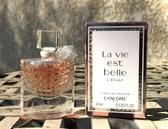 2019 - LA VIE EST BELLE L'ECLAT : L'EAU DE PARFUM 4 ML -  MINIATURE EN VERRE FACETTE