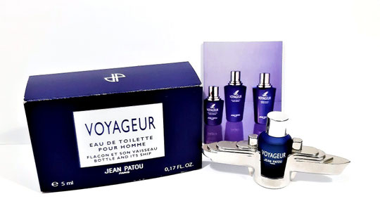 VOYAGEUR - MINIATURE EN FORME DE VAISSEAU, EN VERRE DEPOLI : EAU DE TOILETTE POUR HOMME 5 ML