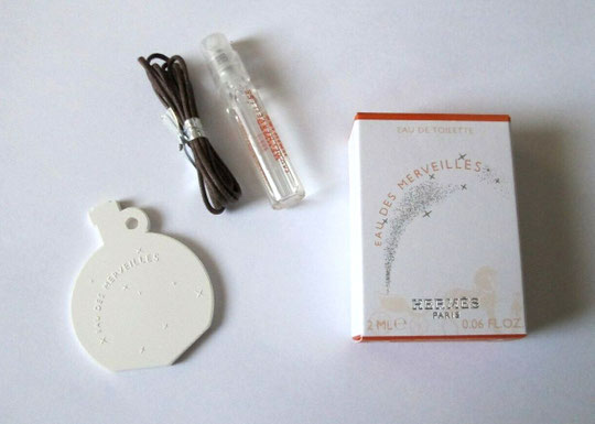 HERMES - EAU DES MERVEILLES : ECHANTILLON & CERAMIQUE