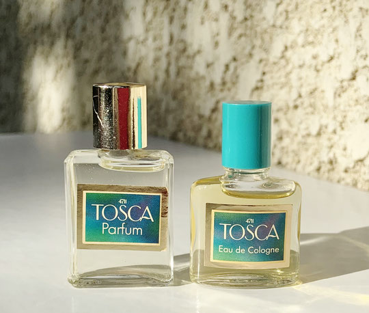 4711 - TOSCA : 2 MINIATURES DIFFERENTES, UNE AVEC PARFUM, L'AUTRE AVEC EAU DE COLOGNE