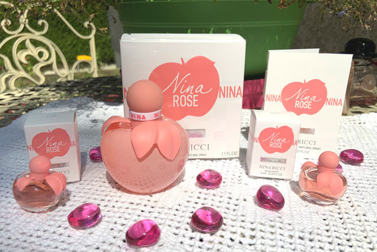 ETE 2020 - NINA ROSE : EAU DE TOILETTE 50 ML, AVEC MINIATURES ET ECHANTILLON-TUBE