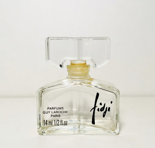 FIDJI - FLACON VIDE, CONTENAIT DU PARFUM 14 LK - AVEC BOUCHON EN VERRE