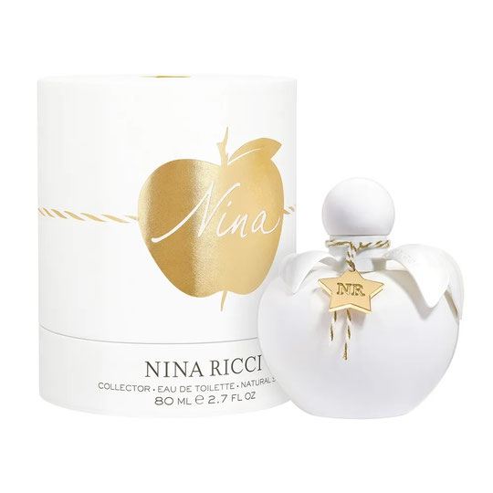NOËL 2022 - NINA COLLECTOR : EAU DE TOILETTE 80 ML - PRESENTATION DANS UNE BOÎTE CYLINDRIQUE BLANCHE ET OR