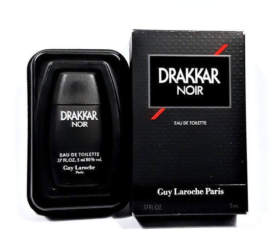 DRAKKAR NOIR - EAU DE TOILETTE POUR HOMME 5 ML : MINIATURE IDENTIQUE A LA PHOTO PRECEDENTE, BOÎTE DIFFERENTE