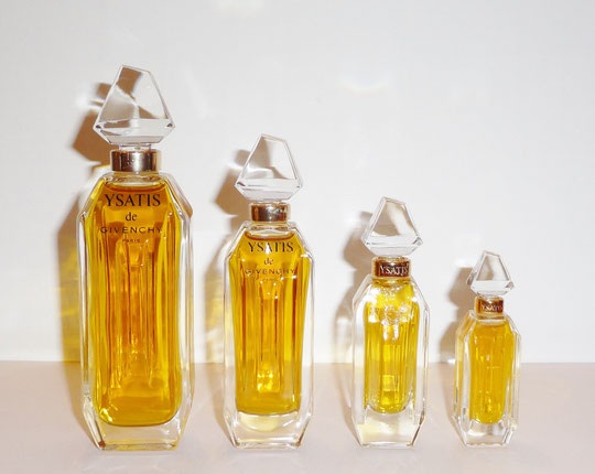 GIVENCHY - YSATIS FLACONS EN VERRE ET BOUCHON EN VERRE : 4 CONTENANCES DIFFERENTES