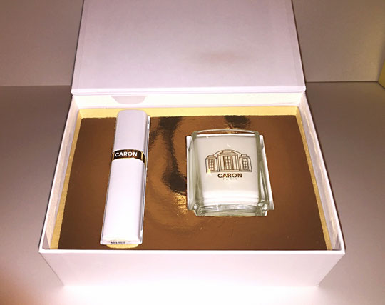COFFRET PIU BELLOGIA - VAPORISATEUR DE SAC EAU DE PARFUM 15 ML - RECHARGEABLE, AVEC BOUGIE PARFUMEE