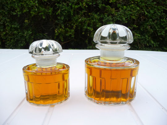 BALENCIAGA : DEUX FLACONS 120 & 60 ML - BOUCHON DEMI-COUPE EN VERRE