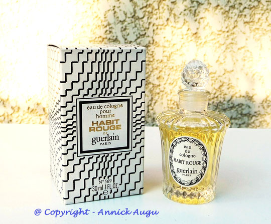 HABIT ROUGE : EAU DE COLOGNE POUR HOMME 30 ML - FLACON DIT "MARIE-ANTOINETTE" 2ème EDITION