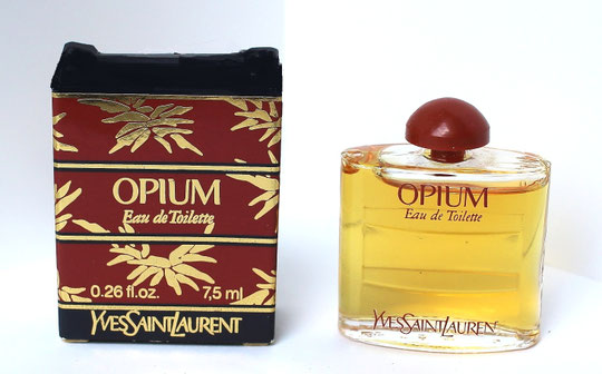 OPIUM - EAU DE TOILETTE 7,5 ML - PETITE BOÎTE, BOUCHON MARRON - MINIATURE IDENTIQUE A LA PHOTO PRECEDENTE