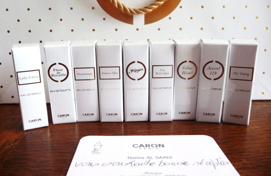 CARON - LOT D'ECHANTILLONS EN TUBES