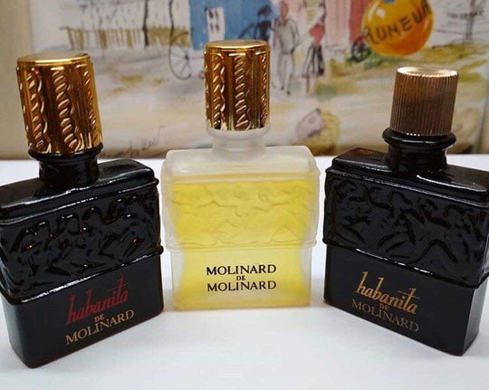 MOLINARD - 3 MINIATURES DIFFERENTES POUR LES PARFUMS HABANITA ET MOLINARD