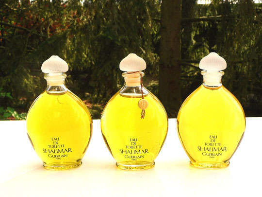 1924 - SHALIMAR - 3 FLACONS "GOUTTE" - EAU DE TOILETTE