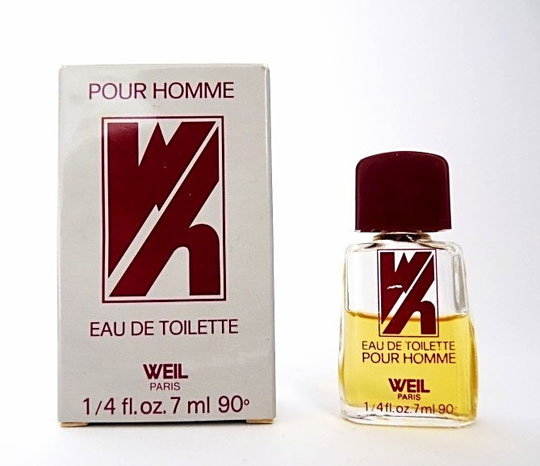 W - EAU DE TOILETTE POUR HOMME 7 ML 90° - BOUCHON PLASTIQUE BORDEAUX