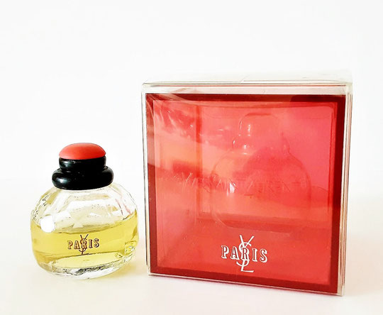 PARIS - MINIATURE EAU DE TOILETTE 7,5 ML - SORTIE DE SA BOÎTE EN PLASTIQUE ROSE