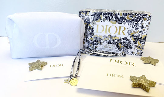 NOËL 2021 - TROUSSE BLANCHE DIOR CONTENANT DES CREMES DE SOIN