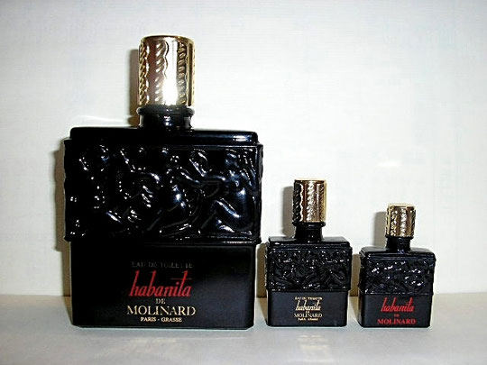 MOLINARD - HABANITA : FLACON ET 2 MINIATURES - CREATION LALIQUE