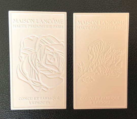 LANCÔME - 2 CERAMIQUES DIFFERENTES AVEC ROSE