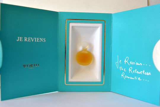 COFFRET "JE REVIENS" - MINIATURE "BOULE" AVEC PARFUM - CONTIENT EGALEMENT UNE CARTE PARFUMEE