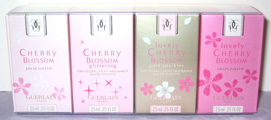 GUERLAIN - COFFRET DE 4 MINIATURES DE LA LIGNE CHERRY BLOSSOM