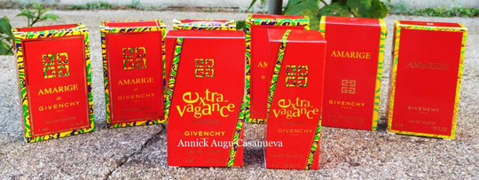 AMARIGE : SERIE DES DIFFERENTES BOÎTES EXISTANT POUR CETTE FRAGRANCE
