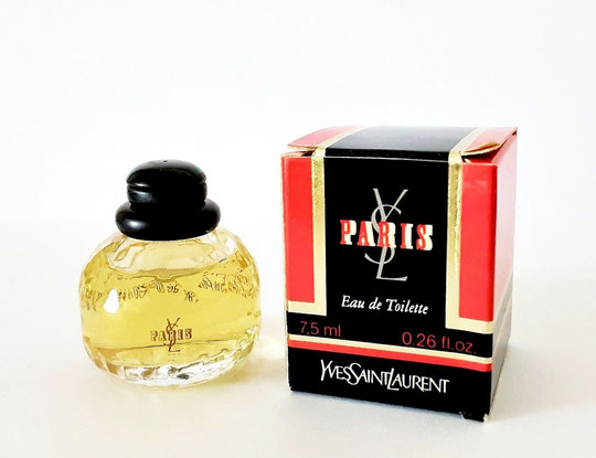 PARIS - EAU DE TOILETTE 7,5 ML - BOUCHON NOIR EN PLASTIQUE : IDENTIQUE A CELLE DE LA PHOTO PRECEDENTE