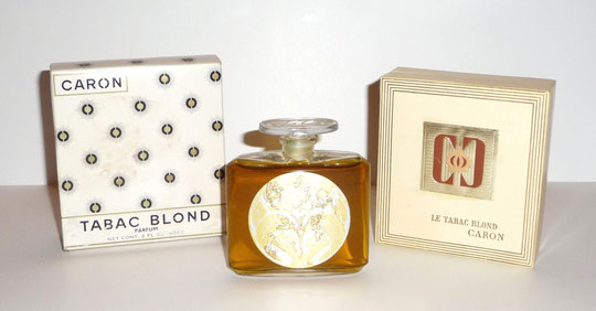 1919 - LE TABAC BLOND SOUS DOUBLE BOÎTE - FLACON EN CRISTAL INCOLORE DE BACCARAT