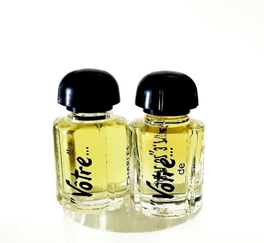 VÔTRE : 2 MINIATURES DIFFERENTES AVEC BOUCHON PLASTIQUE NOIR