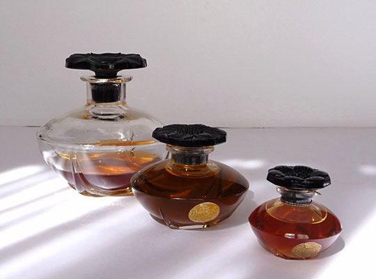 1911 - LE NARCISSE NOIR PARFUM - SERIE DE 3 FLACONS EN CRISTAL - CREATION JULIEN VIARD
